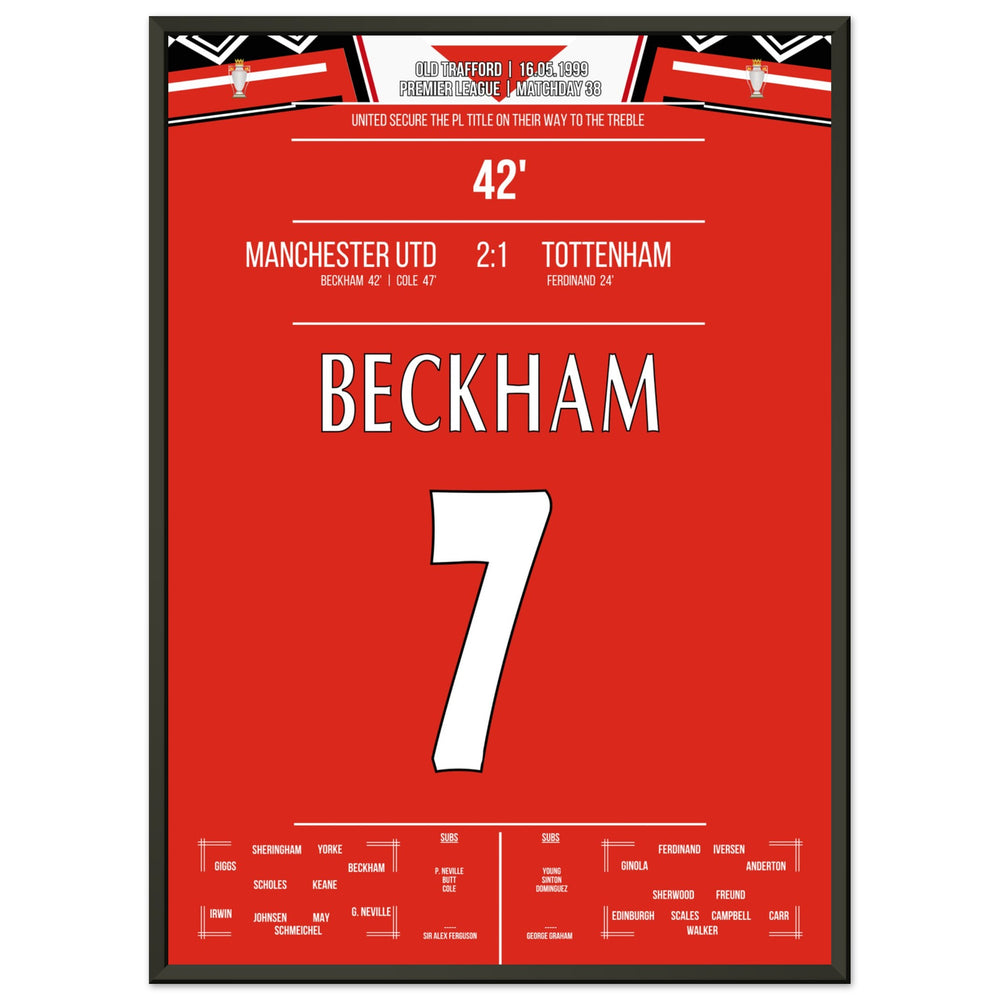 Beckham's Tor beim Gewinn der Meisterschaft 1999