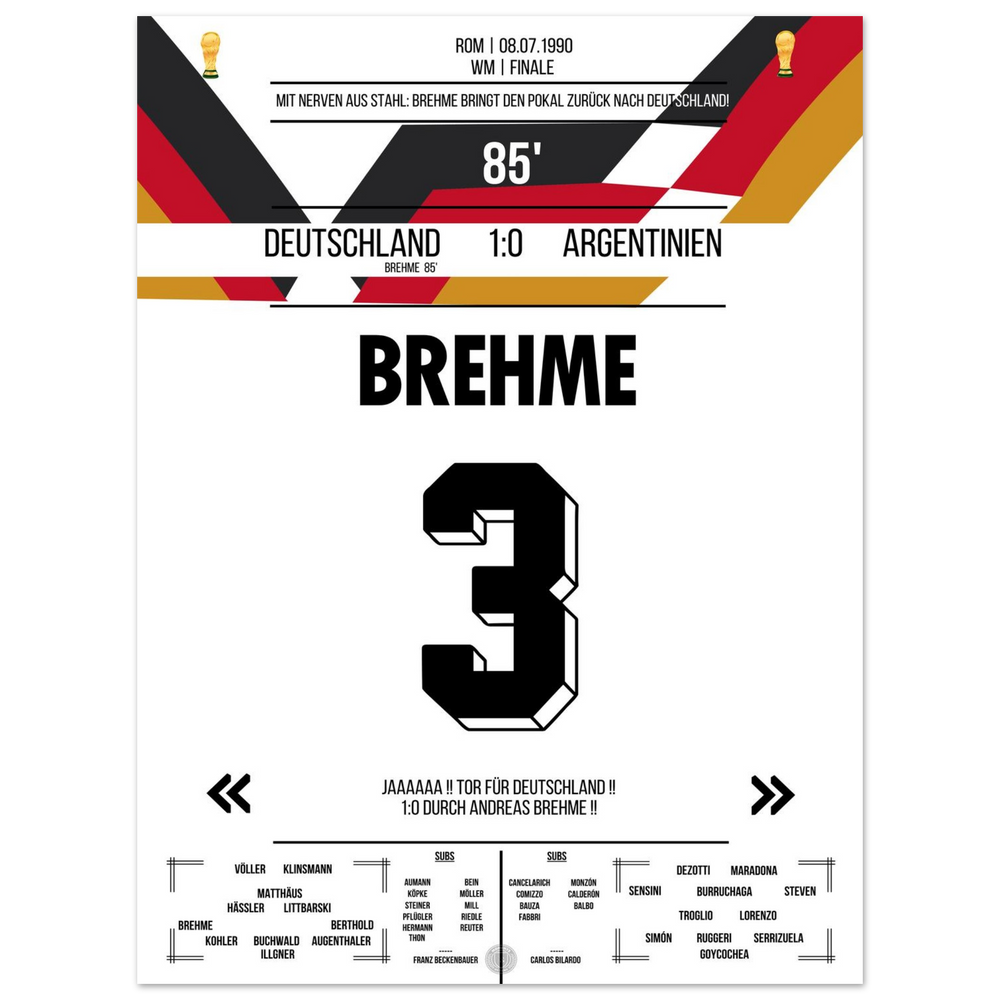 Brehme's penalty against Argentina in the 1990 World Cup final