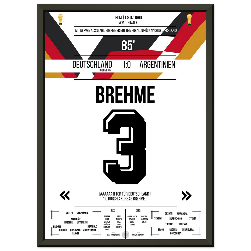 Brehme's Elfmeter gegen Argentinien im WM-Finale 1990