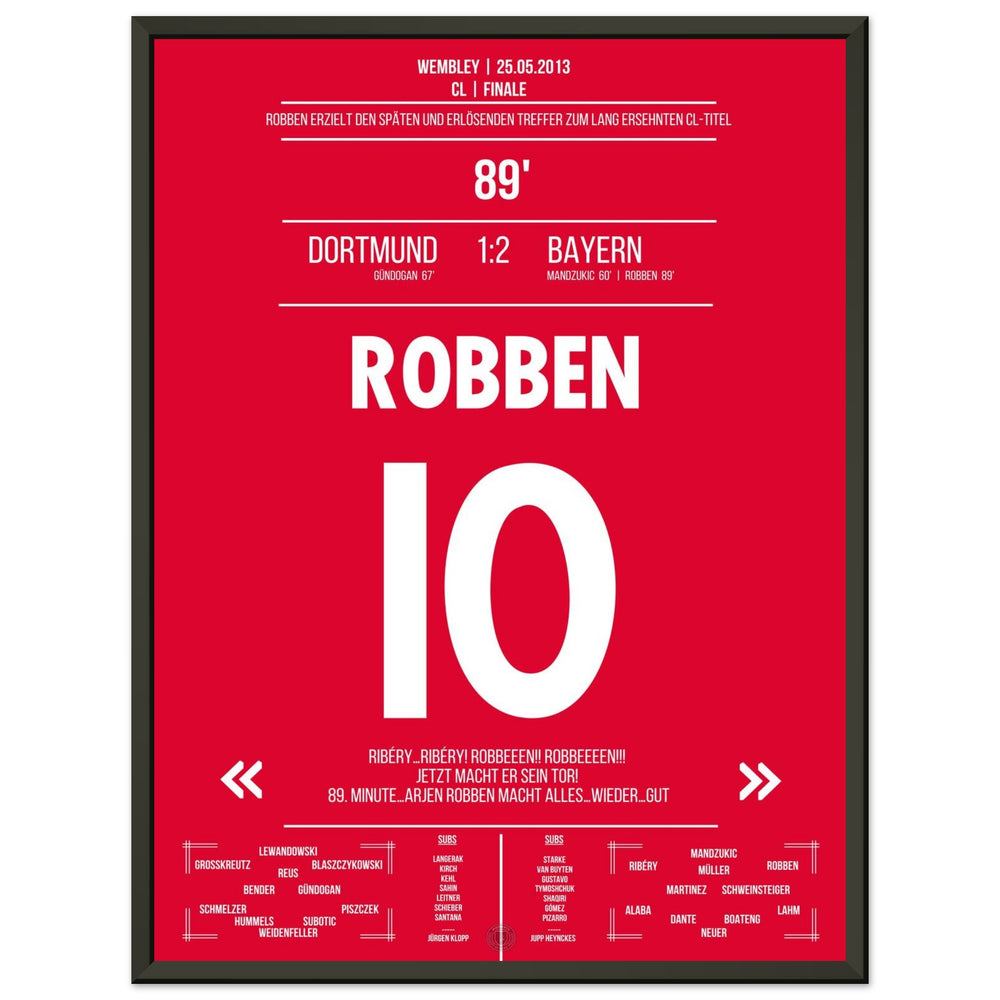 Robben mit spätem Siegtor im deutschen CL Finale - Deutsche Version