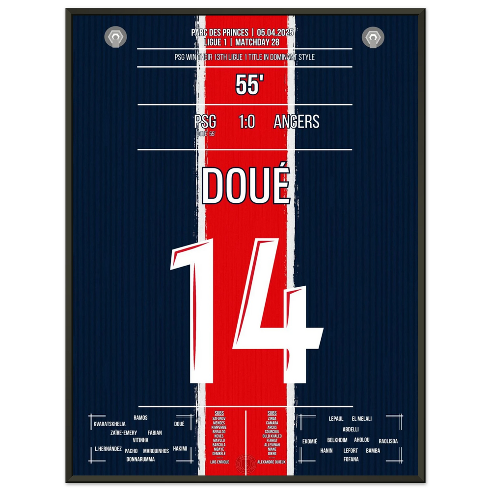 <tc>Doué scores as PSG win their 13th Ligue 1 title





</tc>