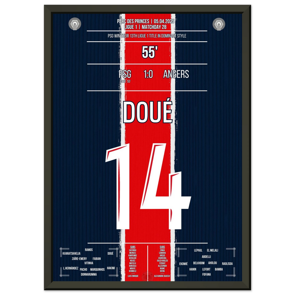 <tc>Doué scores as PSG win their 13th Ligue 1 title





</tc>