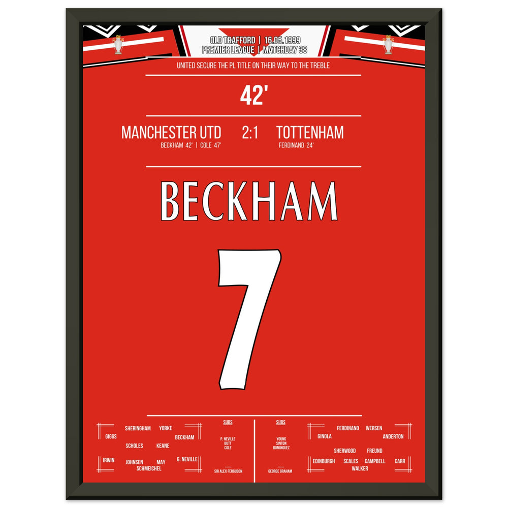 Beckham's Tor beim Gewinn der Meisterschaft 1999