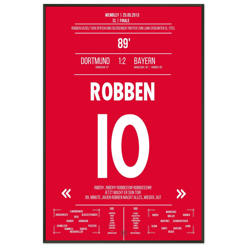 Robben mit spätem Siegtor im deutschen CL Finale - Deutsche Version
