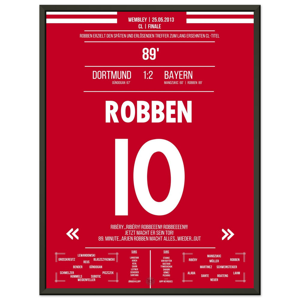 Robben with late winning goal in the German CL final - German version