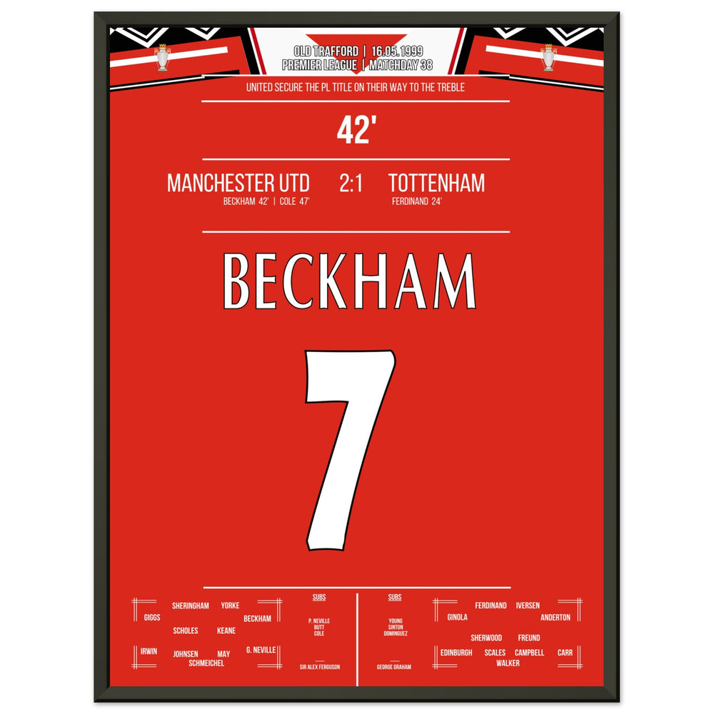 Beckham's Tor beim Gewinn der Meisterschaft 1999
