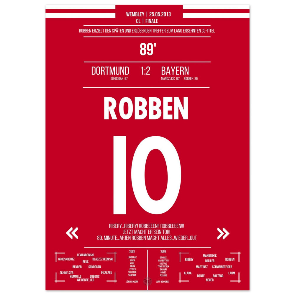 Robben with late winning goal in the German CL final - German version