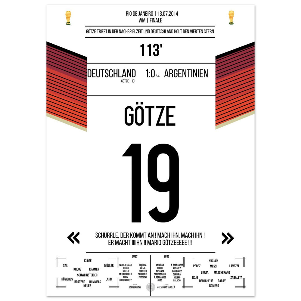 Götzes Tor zum WM-Triumph Deutschlands gegen Argentinien WM Finale 2014
