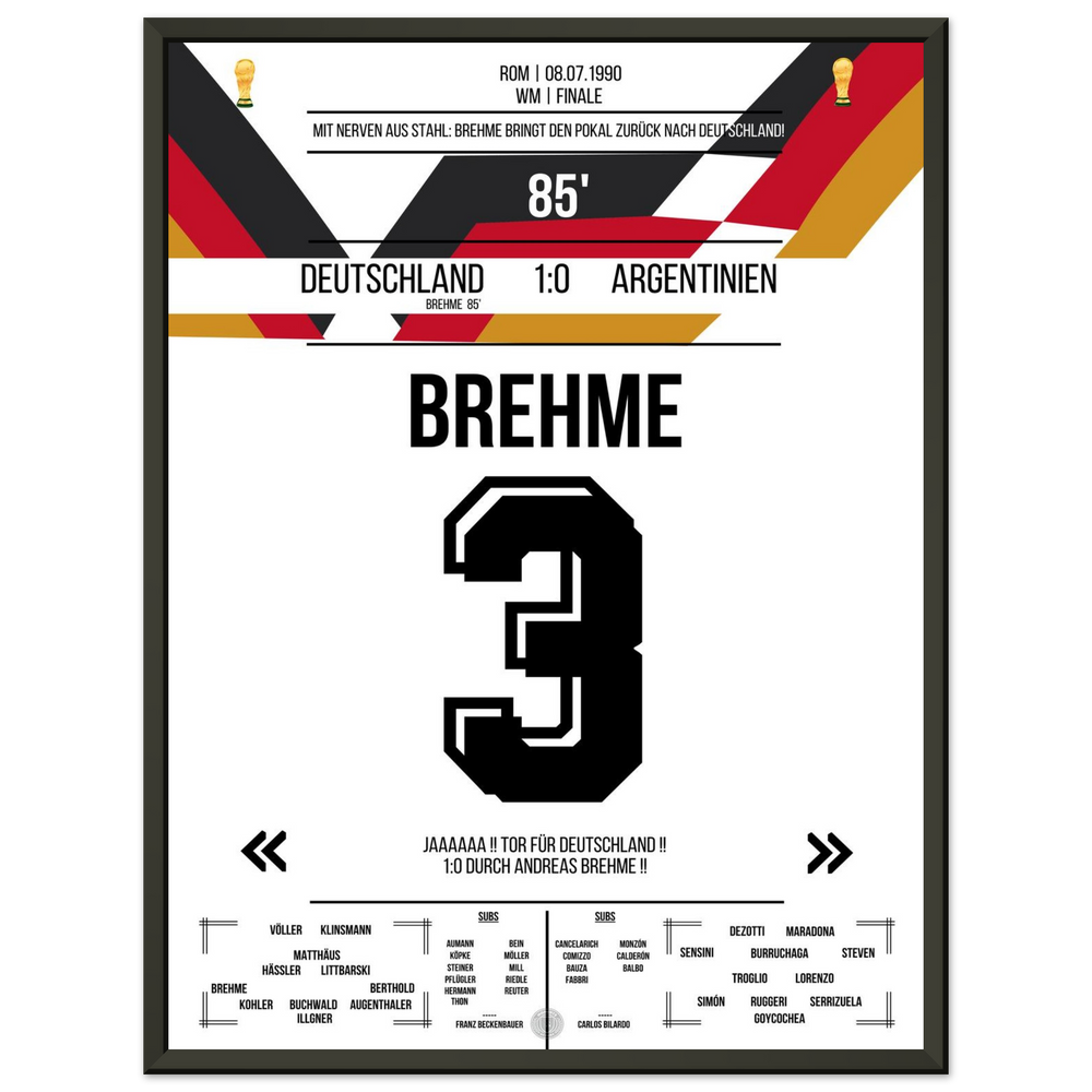 Brehme's Elfmeter gegen Argentinien im WM-Finale 1990