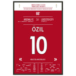 Mesut Özil Masterclass gegen Leicester in 2018 60x90-cm-24x36-Schwarzer-Aluminiumrahmen
