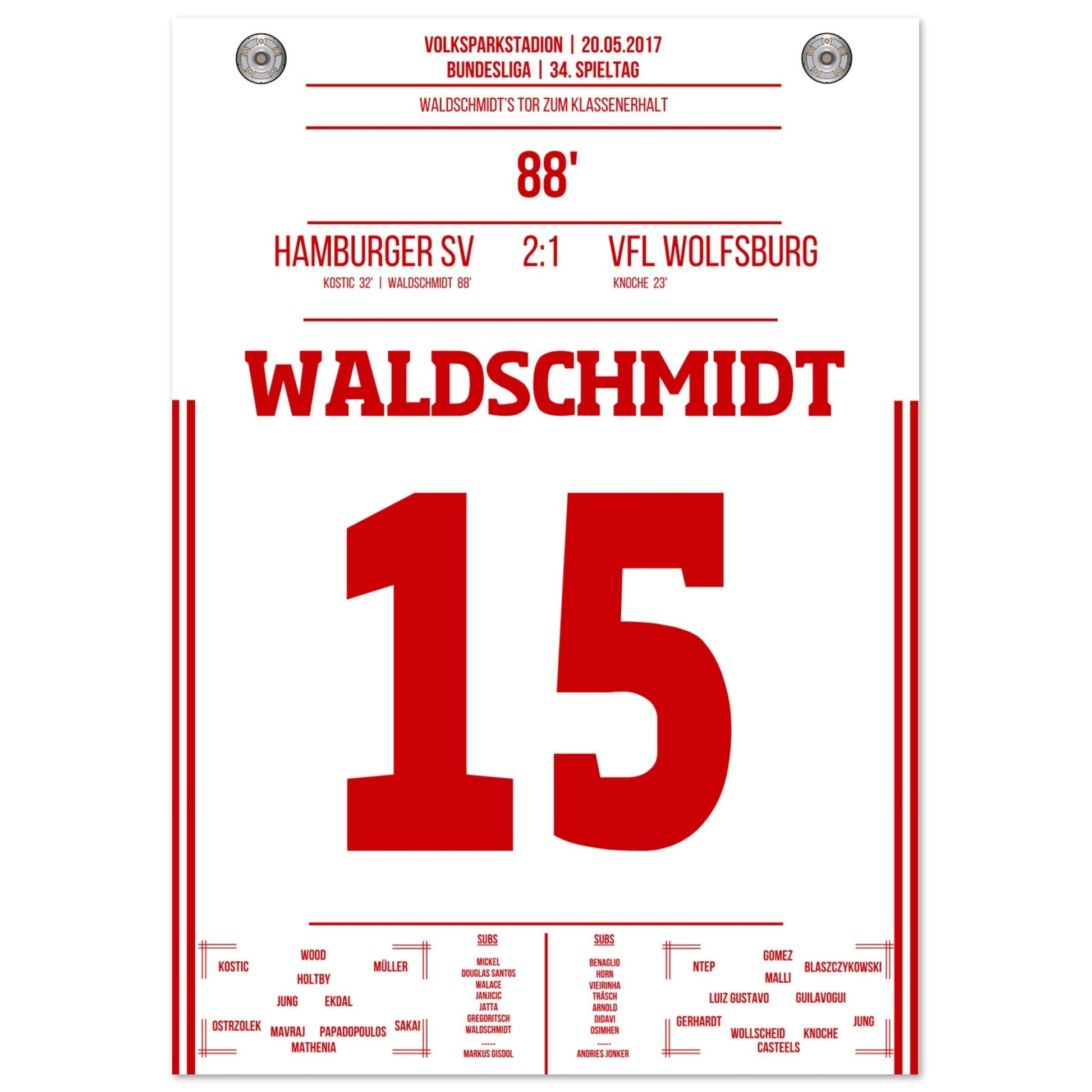 Waldschmidt's Tor zum Klassenerhalt 2017 